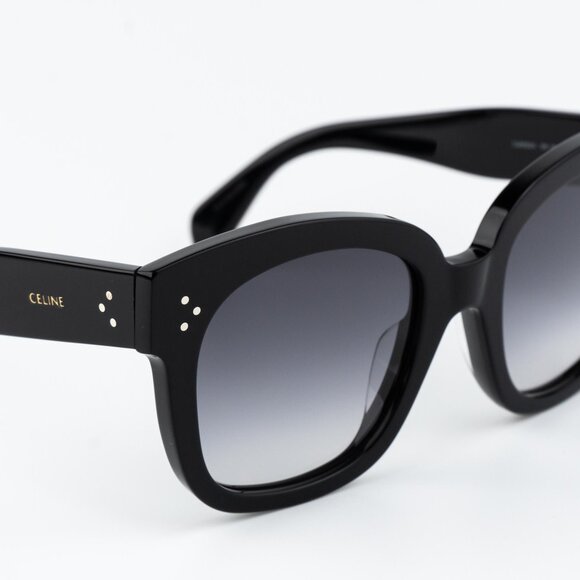 Celine 3 DOTS Women Sunglasses Black Grey Gradient Cl4002UN 01B NEW AUTHENTIC - Picture 6 of 13